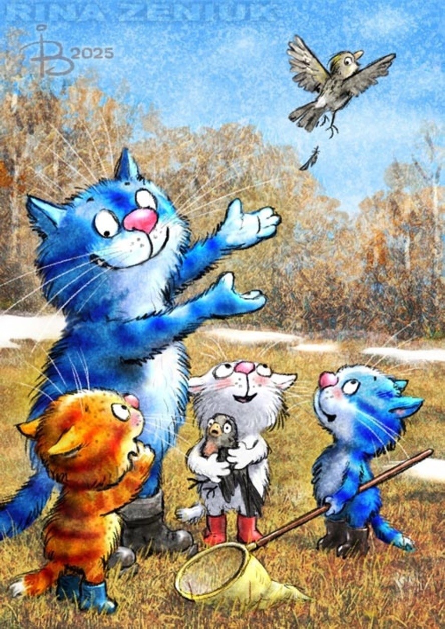 Коты минской художницы Рины Зенюк. 2025 год