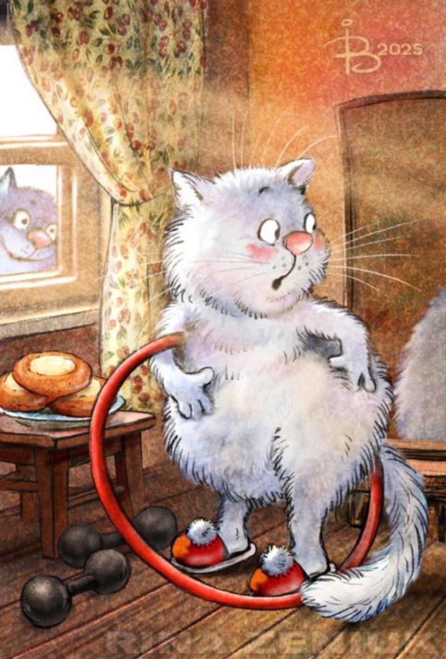 Коты минской художницы Рины Зенюк. 2025 год