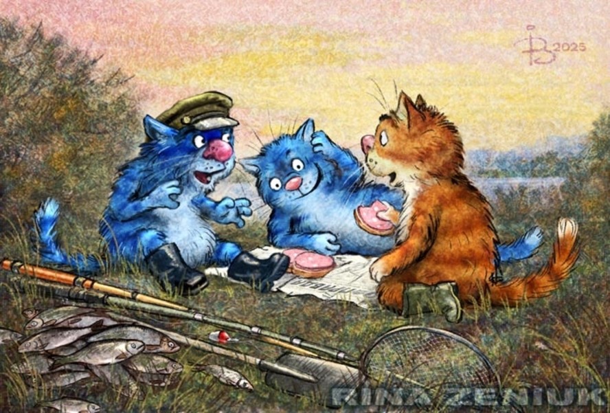 Коты минской художницы Рины Зенюк. 2025 год