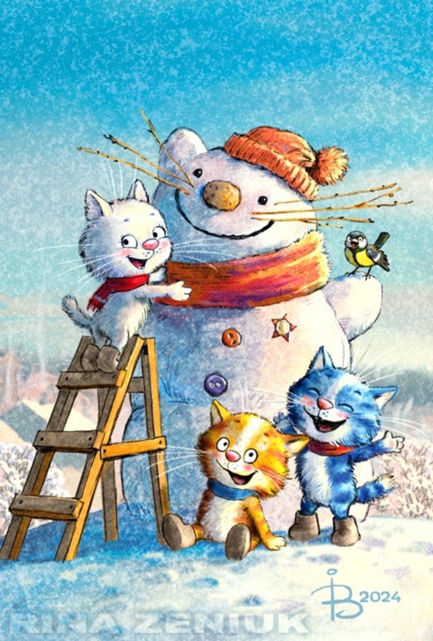 Коты минской художницы Рины Зенюк. 2025 год