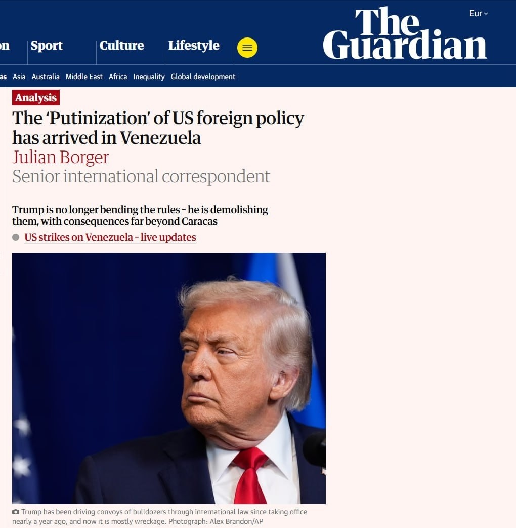 Как бы сюда Путина приплести? «Путинизация» внешней политики США дошла до Венесуэлы, пишет The Guardian