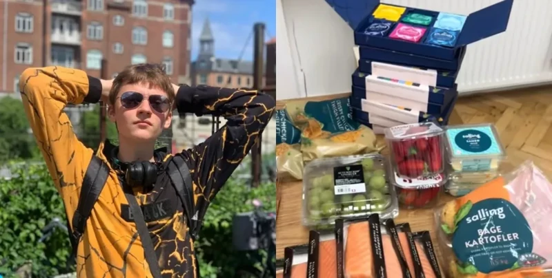 Парень показал, какие продукты можно найти в мусорном баке в Дании