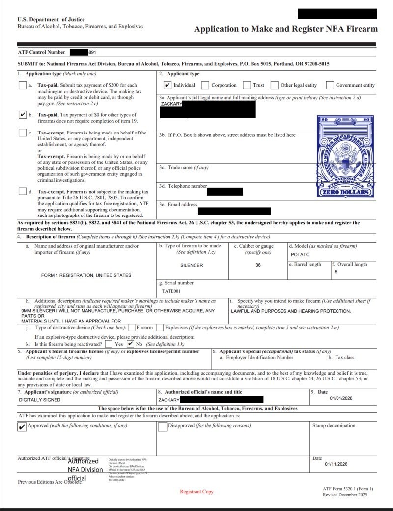 Американец смог зарегистрировать картофелину в качестве глушителя для пистолета