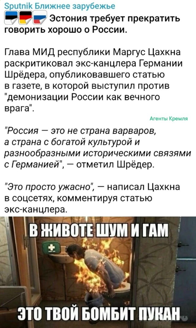 У эстонского недоразумения знатно бомбит