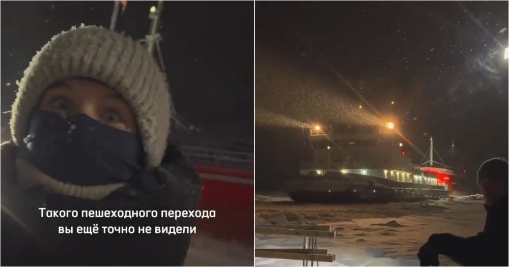 Пешеходный переход, где уступают люди