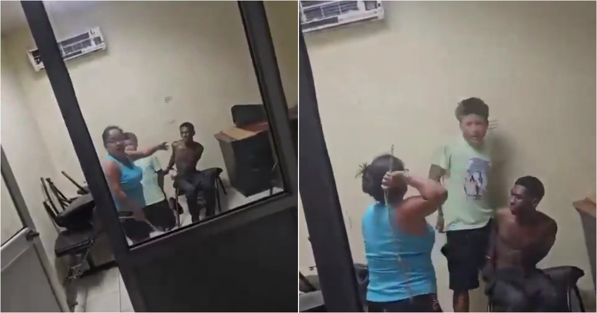 В Колумбии мать избила сына прямо в полицейском участке