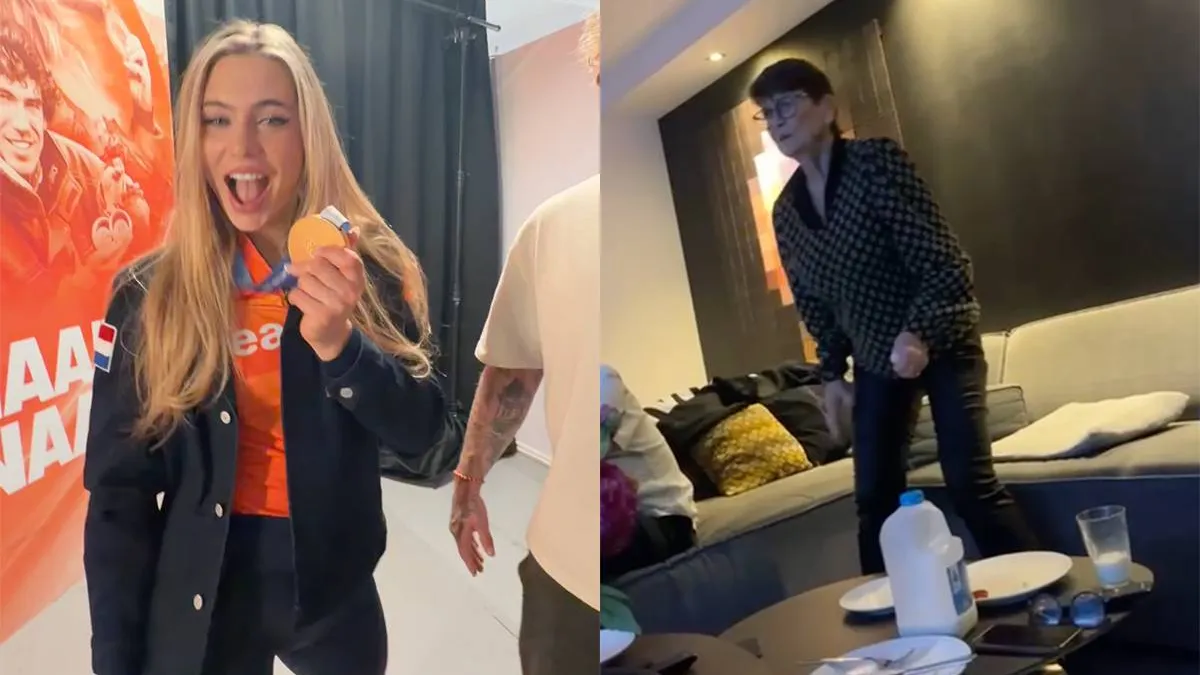 Бабушка эмоционально следила за гонкой внучки на Олимпиаде