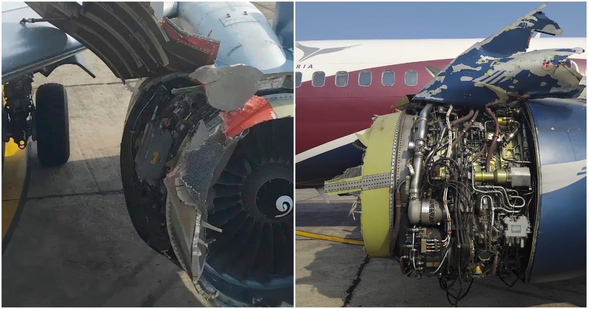 +1 фобия в копилку: в Нигерии Boeing 737 лишился обшивки двигателя прямо в полете