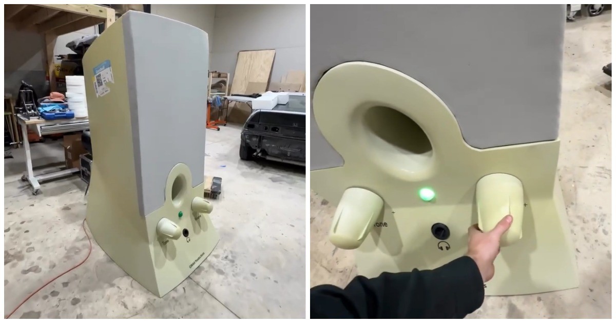 Мужчина сделал гигантскую версию известной компьютерной колонки