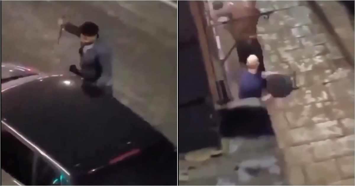 В Лондоне мужчина с ножом попытался разбить окно бара