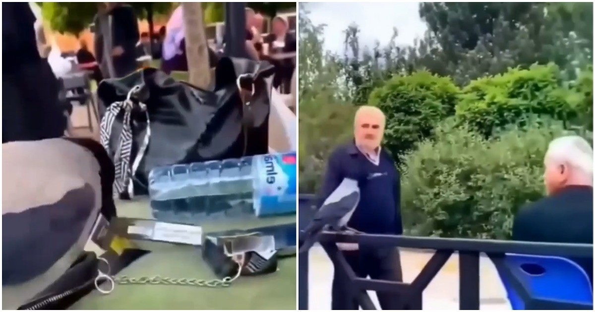 Реакция мужчины на птицу с сигаретой