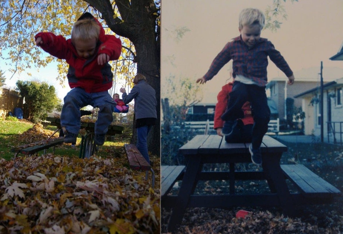 Справа я, слева — мой сын. Разница в 30 лет