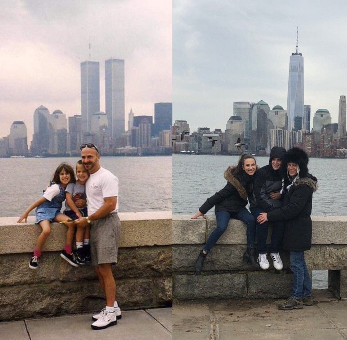 18 случаев, когда люди повторили свои снимки из прошлого с теми же людьми, в той же обстановке