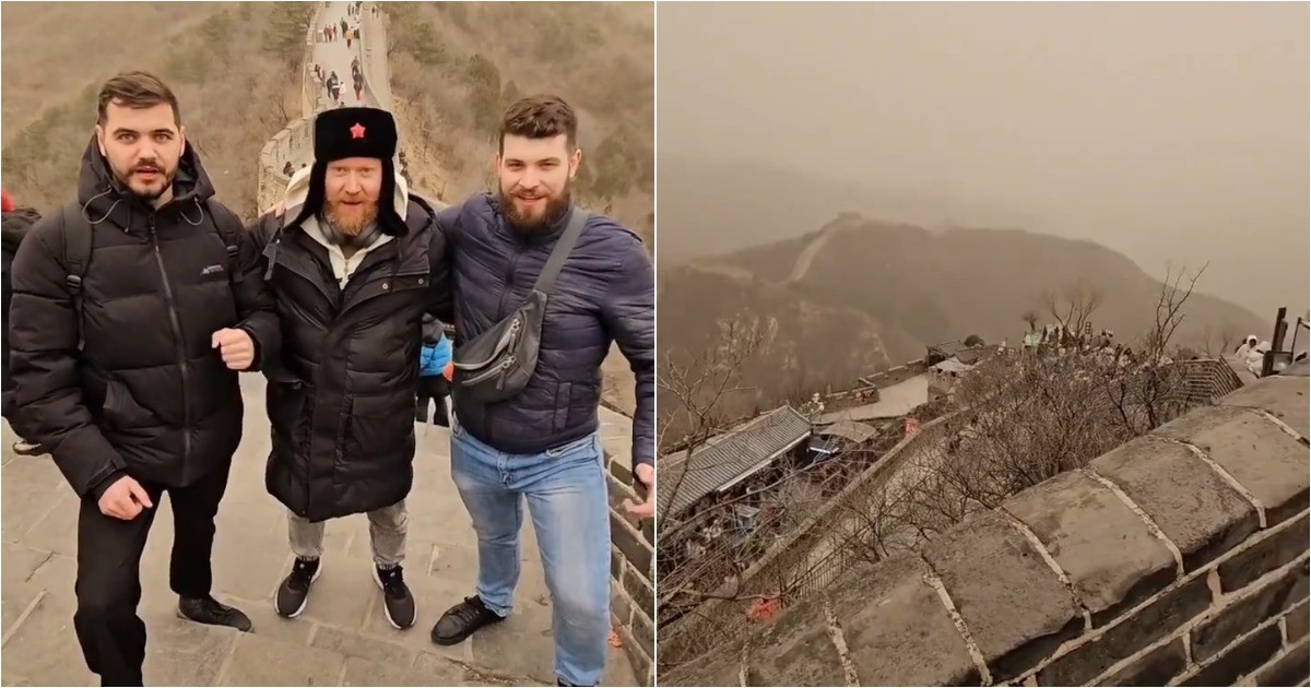 Московский казачий хор исполнил «Катюшу» на Великой китайской стене