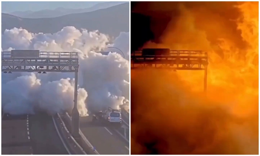 В Чили грузовик с газом взорвался прямо на дороге