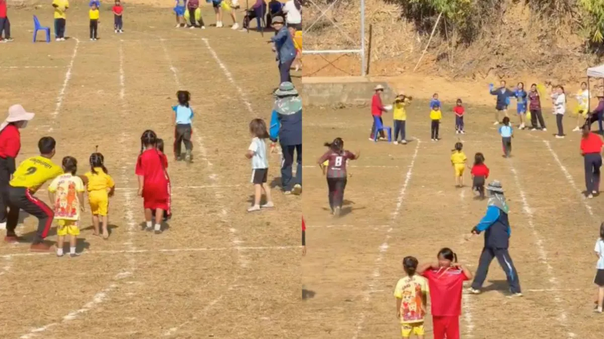 Эстафета превратилась в настоящий хаос: дети сбились с курса