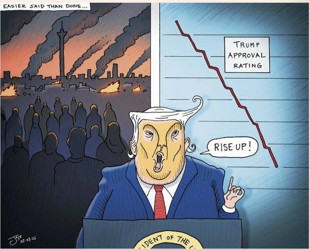 «Легче сказать, чем сделать». The Guardian дает понять, что Трамп начал иранскую авантюру исключительно ради подъема собственных рейтингов. Но что-то не сложилось…