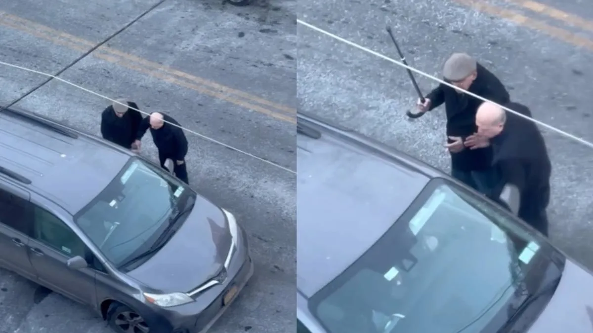 В Нью-Йорке пенсионеры  устроили драку из-за парковки