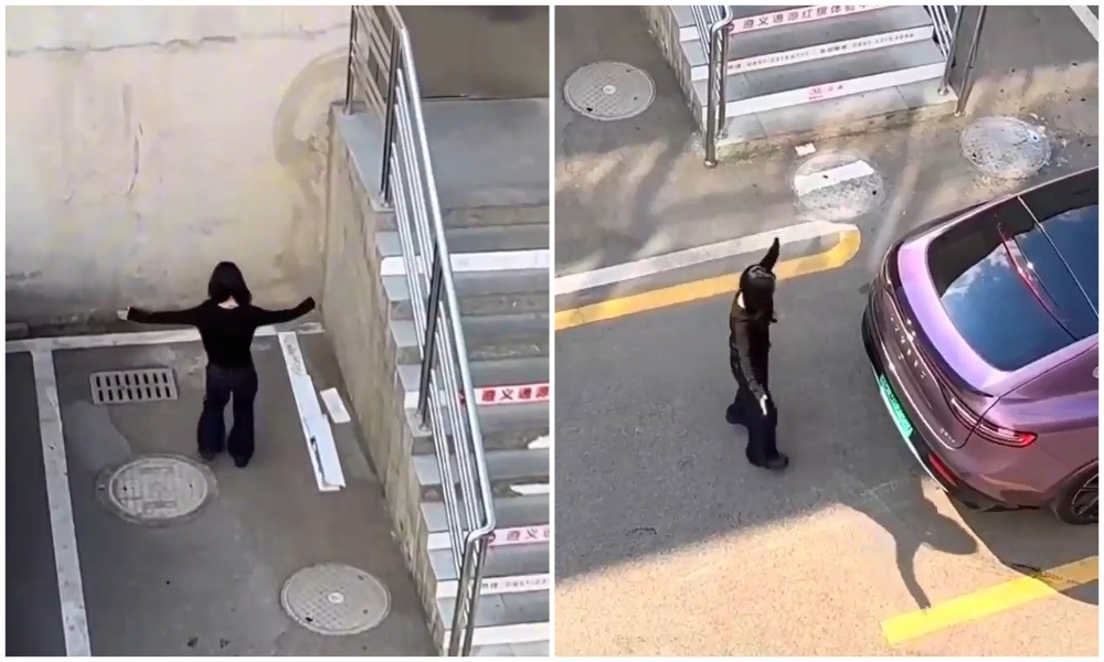 Интересный способ парковки