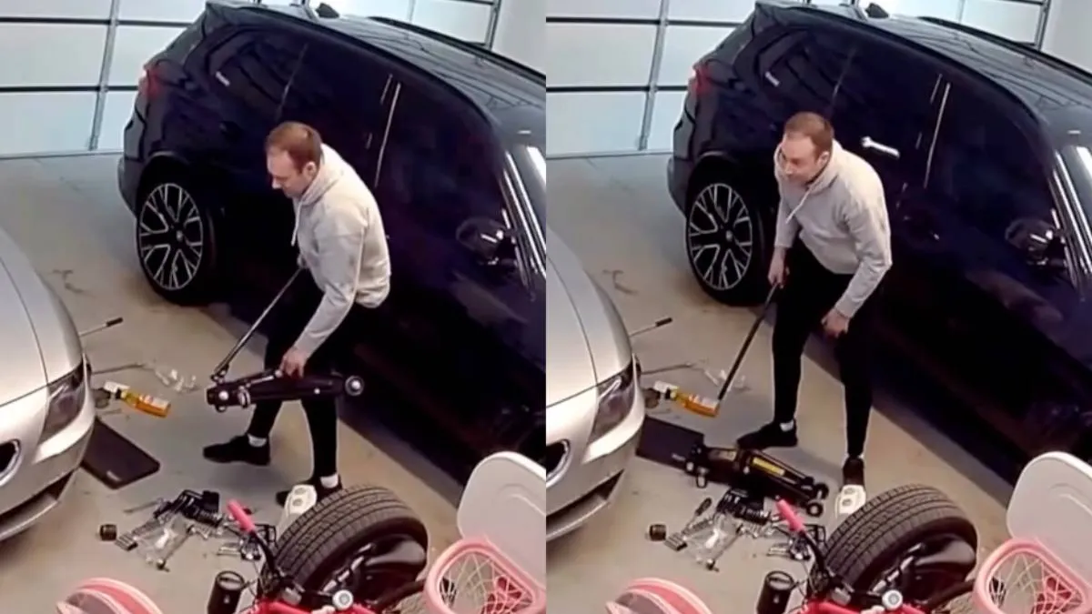 Неудача в гараже: ключ отлетел мужчине в голову и срикошетил в авто