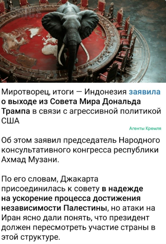 Не успел Совет Мира появиться, так уже распадается на части