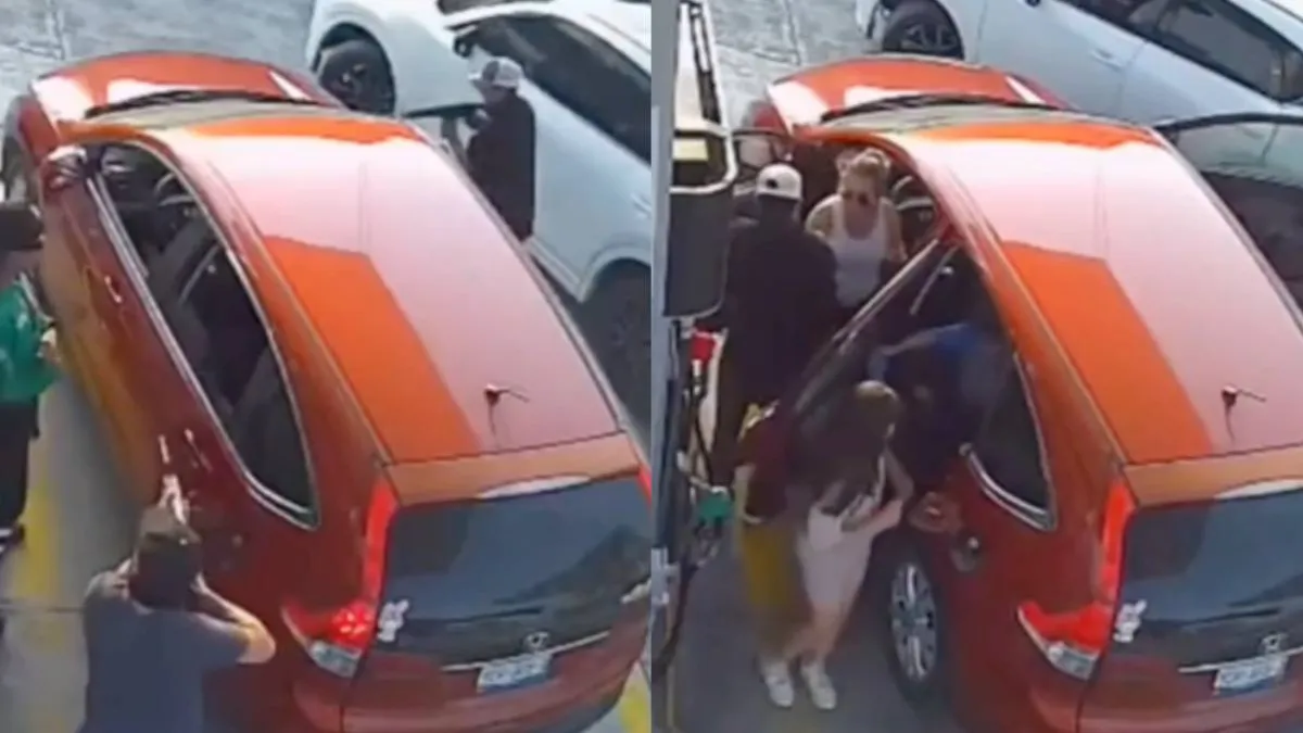 Вооружённые грабители угнали машину семьи прямо на заправке в Мексике