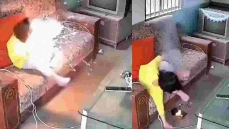 Телефон взорвался у девочки в Китае прямо во время зарядки