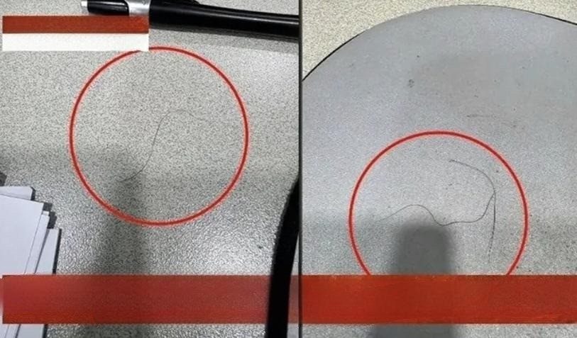 Странный инцидент на работе в Южной Корее: мужчина разбрасывал волосы