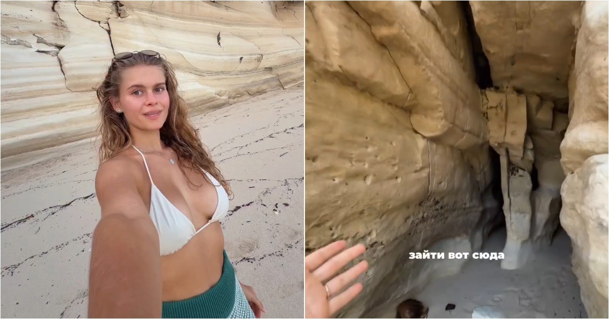 На Сумба девушка нашла скалы, которые можно исследовать изнутри