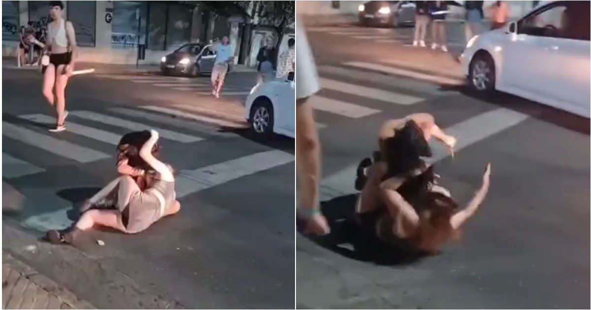 В Аргентине женщины устроили драку с  ножницами из-за мужчины