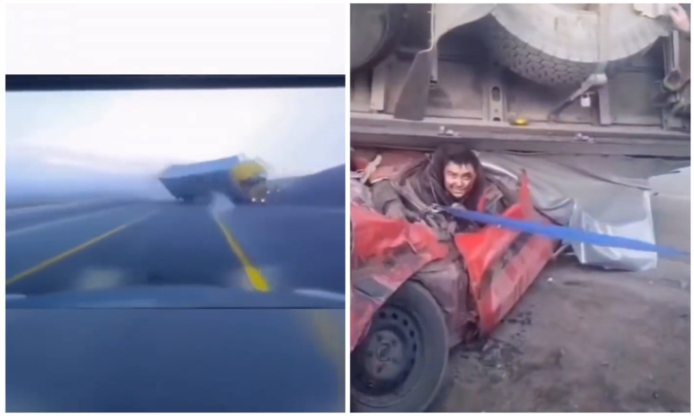 Удивительно, что уцелел в такой страшной аварии