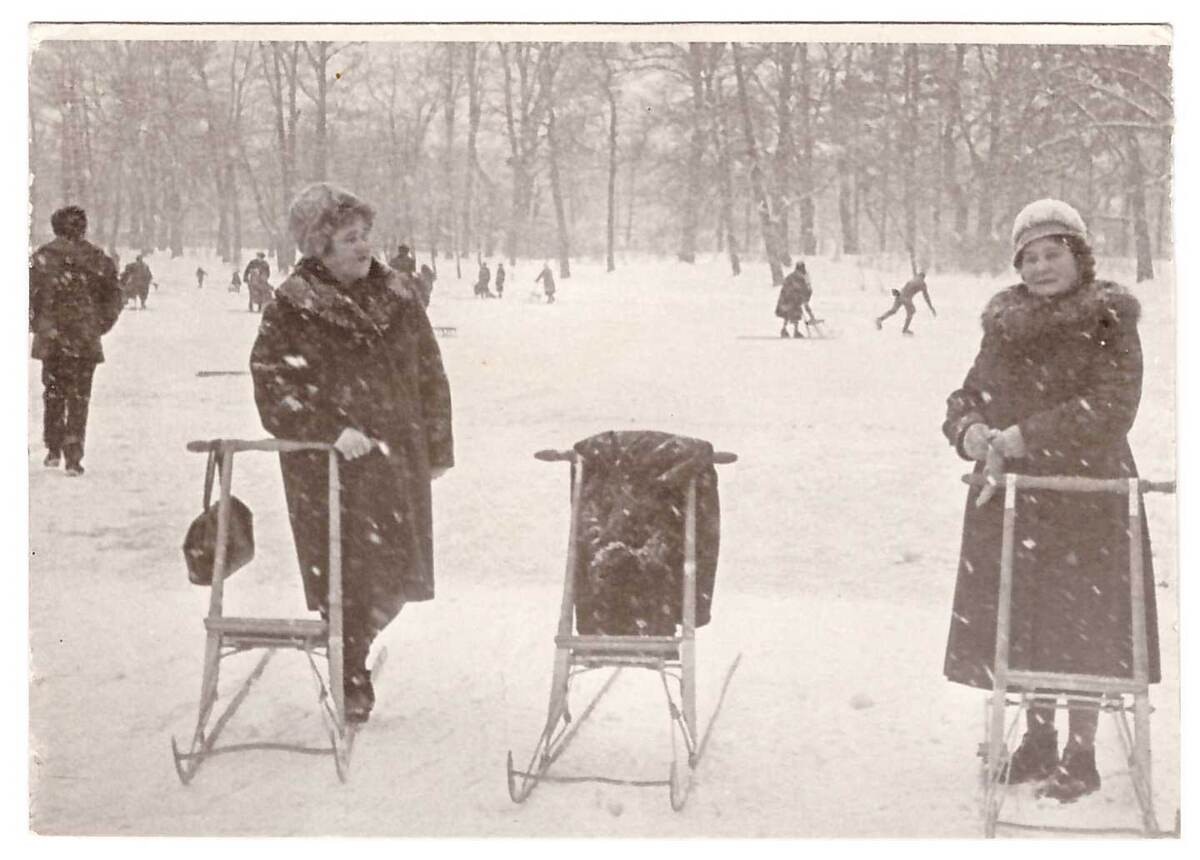 Финские сани в ЦПКИО в Ленинграде.