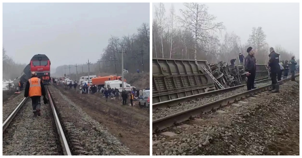 В Ульяновской области семь вагонов пассажирского поезда сошли с рельсов