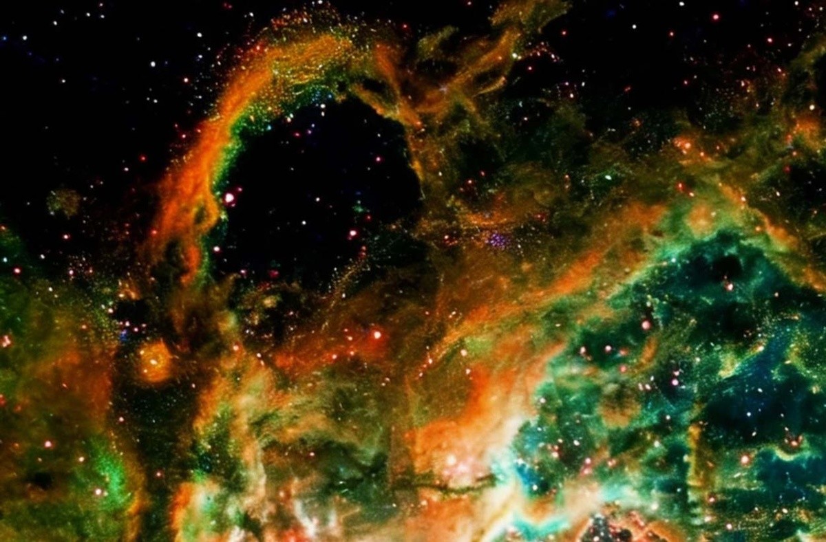 NGC 604: гигантская звездная фабрика в соседней галактике