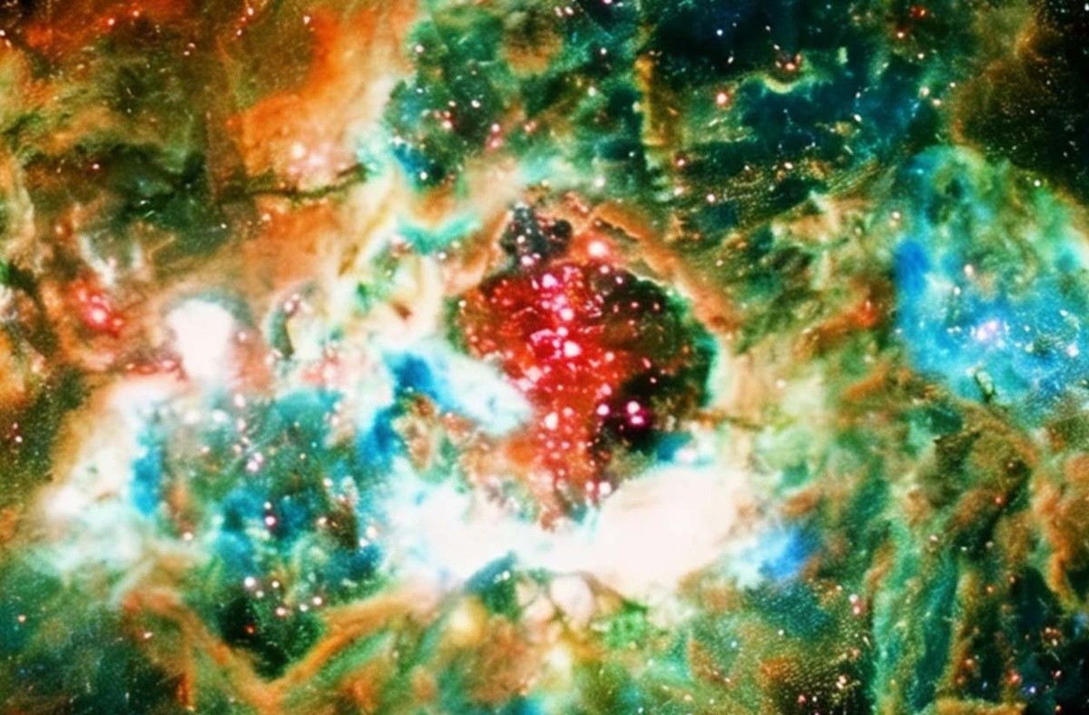 NGC 604: гигантская звездная фабрика в соседней галактике