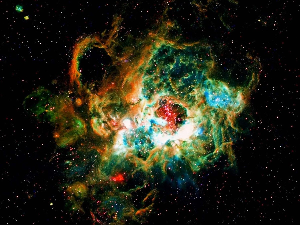 NGC 604: гигантская звездная фабрика в соседней галактике