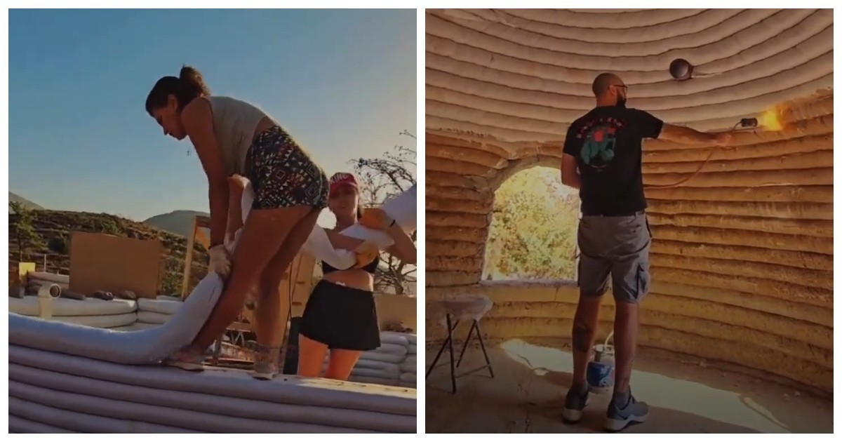 Как строят дома из утрамбованной земли по технологии SuperAdobe