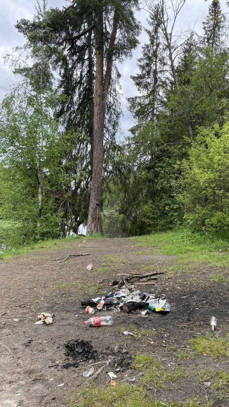 В субботу в школе что рядом, до поздна играла музыка, а утром на берегу вот так.