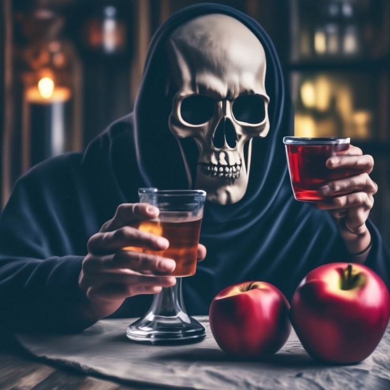 Всегда самогон яблоком закусываю.