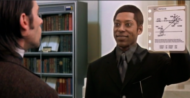 Фильм "Машина времени" (2002). Там электронный библиотекарь в виде голограммы присутствует.