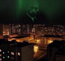 Северное сияние над Россией