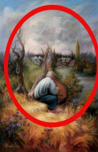 Ну что же не зарисовал два круга внутри? Не получается изменять размер?