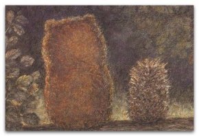 Вот и сегодня Ёжик сказал Медвежонку: 
- Как всё-таки хорошо, что мы друг у друга есть! 
Медвежонок кивнул. 
- Ты только представь себе: меня нет, ты сидишь один и поговорить не с кем. 
- А ты где? 
- А меня нет. 
- Так не бывает, - сказал Медвежонок. 
- Я тоже так думаю, - сказал Ёжик. - Но вдруг вот - меня совсем нет. Ты один. Ну что ты будешь делать?.. 
- Переверну все вверх дном, и ты отыщешься! 
- Нет меня, нигде нет!!! 
- Тогда, тогда… Тогда я выбегу в поле, - сказал Медвежонок. - И закричу: "Ё-ё-ё-жи-и-и–к!", и ты услышишь и закричишь: "Медвежоно-о-о–ок!.." Вот. 
- Нет, - сказал Ёжик. - Меня ни капельки нет. Понимаешь? 
- Что ты ко мне пристал? - рассердился Медвежонок. - Если тебя нет, то и меня нет. Понял?..