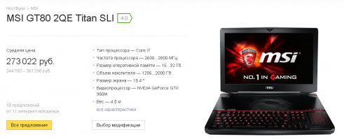 Ноутбук за 400 тысяч рублей 