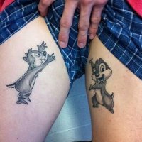 Парные татуировки для друзей