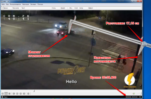 Вот ты зануда а :) специально для тебя привожу расчеты. Зная длину семерки и соотношения размеров и расстояния, получаем расстояние пройденное мотоциклом:
4.126 м / 2.95 * 17.15 = 23.9867 метров
Время между кадрами: 8.600 - 7.993 = 0.607 секунды
Скорость мотоцикла: 23.9867 метров / 0.607 секунд = 39.5168 м/с
Переведем в км/ч: 39.5168 / 1000 * 3600 = 142.26 км/ч

То есть даже при погрешности ~30км/ч, это целых 20%, его скорость была все равно больше 100 км/ч.