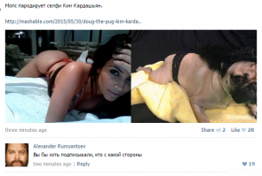 Мопс воссоздает самые сексуальные селфи Ким Кардашян 