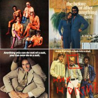 Мужская мода 70-х. Хипстеры нервно курят в сторонке