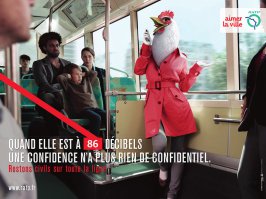 У меня против трёпа ТП-куриц, есть всегда с собой портативная Глушилка. Включил, а у неё звук пропал... и больше не кудахчет.