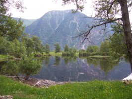 устье Чулышмана у телецкого  озера